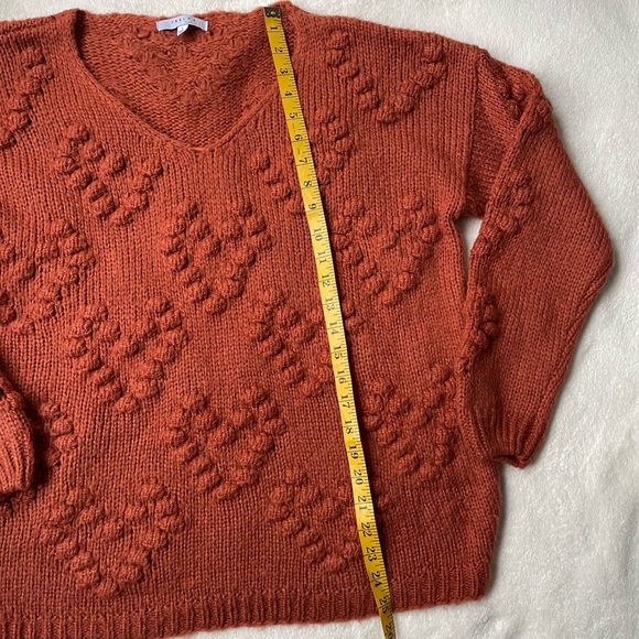 Heart Pom Pom Chunky Knit Sweater Favlux L - Picture 5 of 6